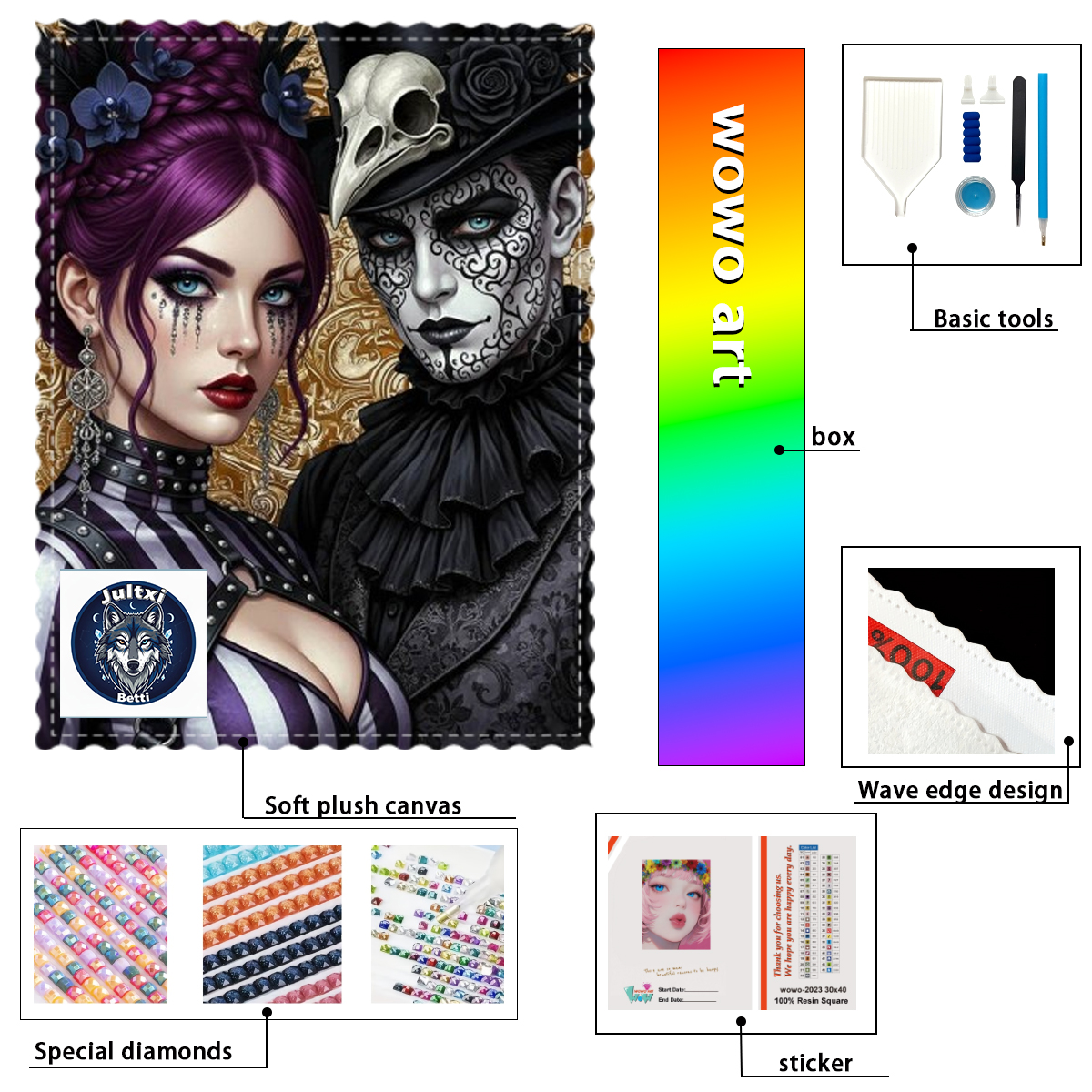 Resin Art Acrylic - 【Betti_ Diamond Art】Cena de maquillaje para