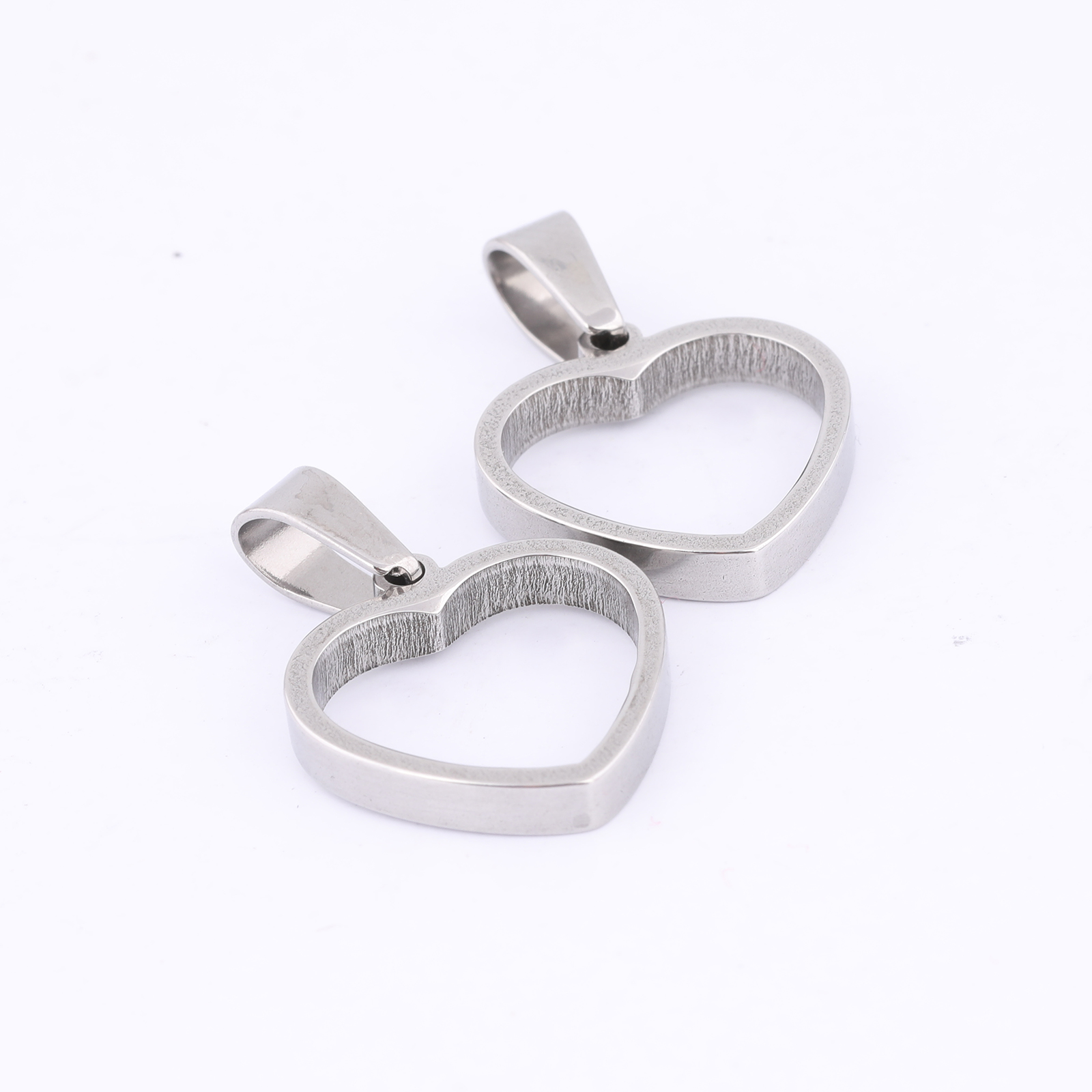 Bezels Pendant Resin - 10pcs Stainless Steel 14mm Heart Open