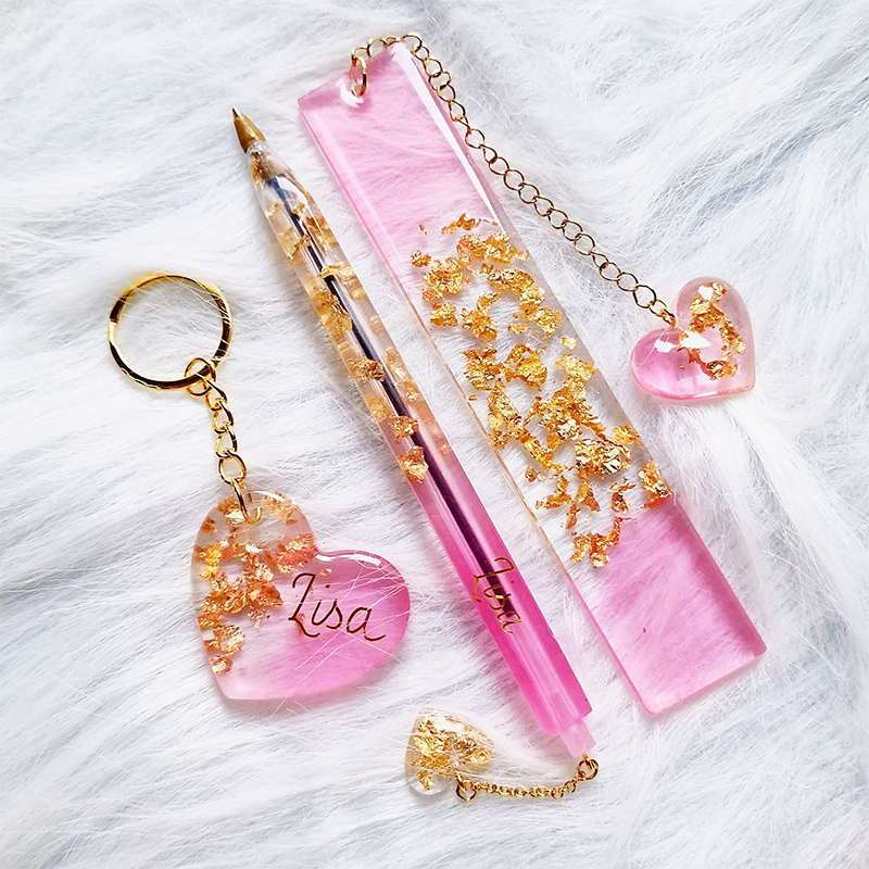 Resin Art Alphabet - Transparent Pen and Bookmark Silicone Mold