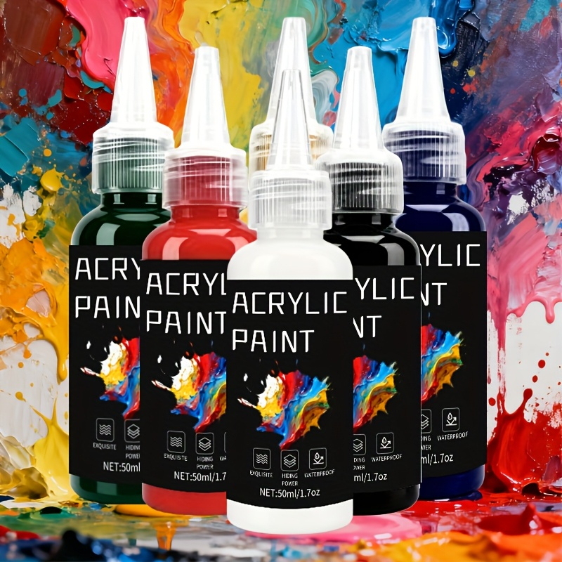Resin Art Acrylic - Acrylic Paint Set 6 Colors 50ml