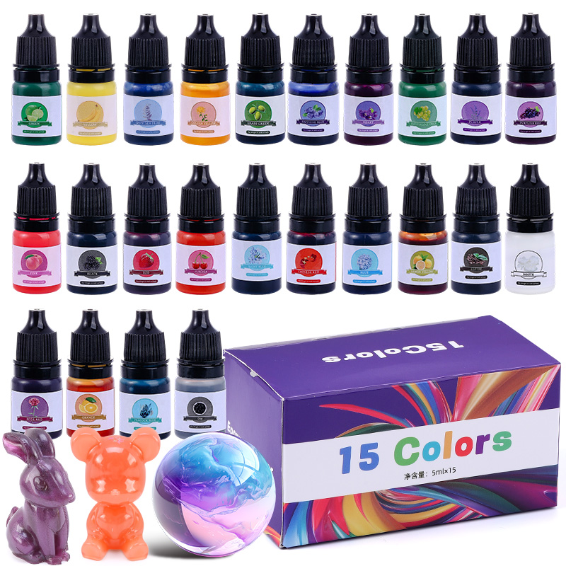 Resin Art Alphabet - Epoxy Resin Color Pigment 24 Vivid