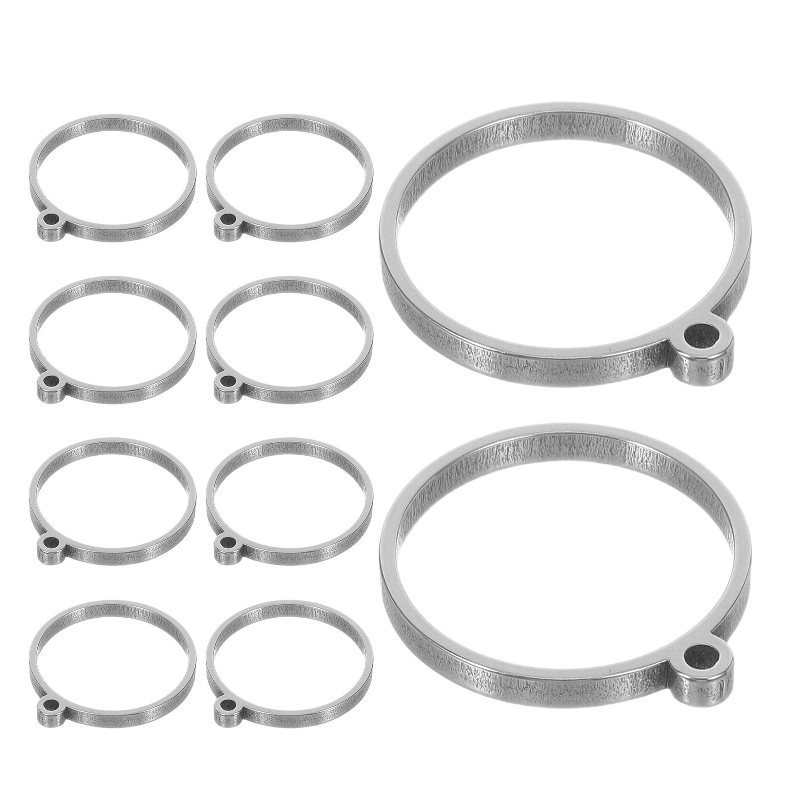 Bezels Pendant Resin - 10Pcs Stainless Steel Hollow Bezel Pendants