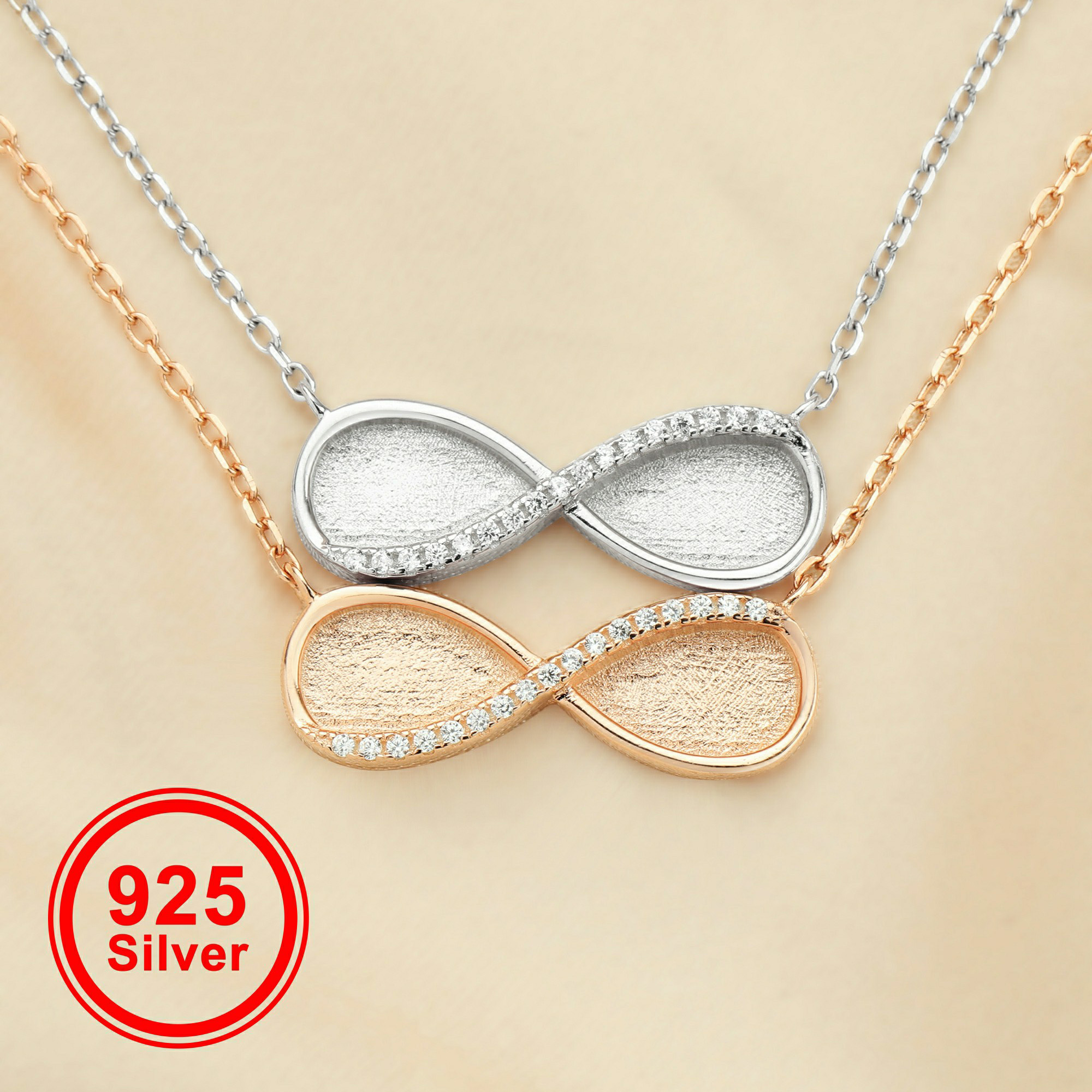 Bezels Pendant Resin - Keepsake Mother Milk Resin Infinity Pendant