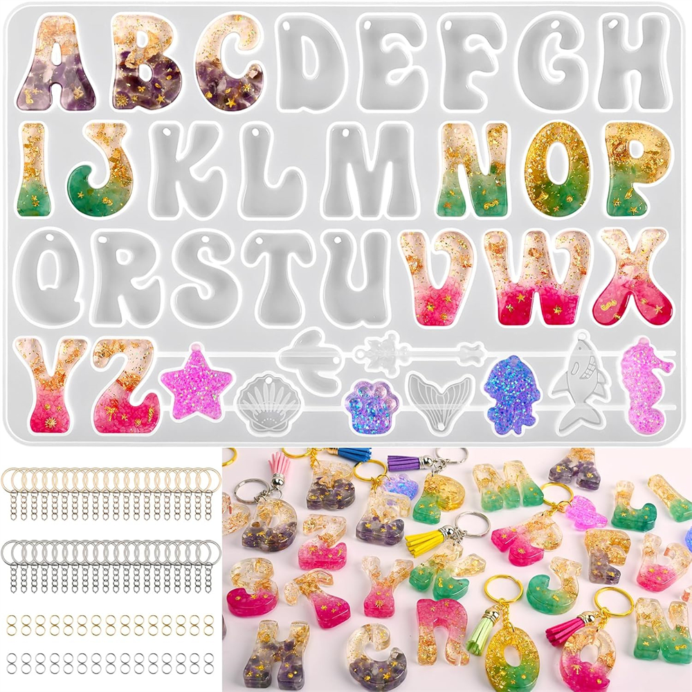 Resin Art Alphabet - Alphabet Silicone Mold for Epoxy Resin