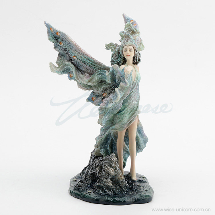 Resin Art Wedding Gift - Ethereal Ocean Wave Wing Fairy Sculpture