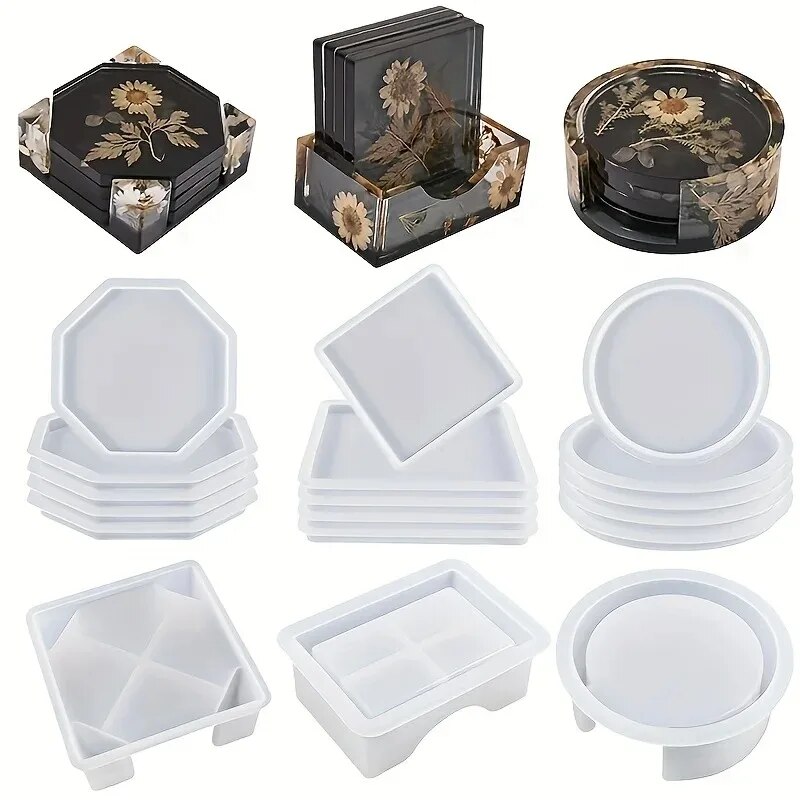 Resin Art Alphabet - Coaster Resin Molds Set Include 1pc