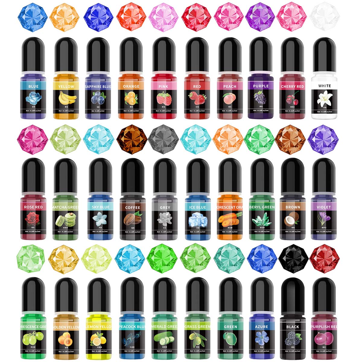 Resin Art Acrylic - 5ml/Bottle Epoxy Resin Pigment Liquid Colorant