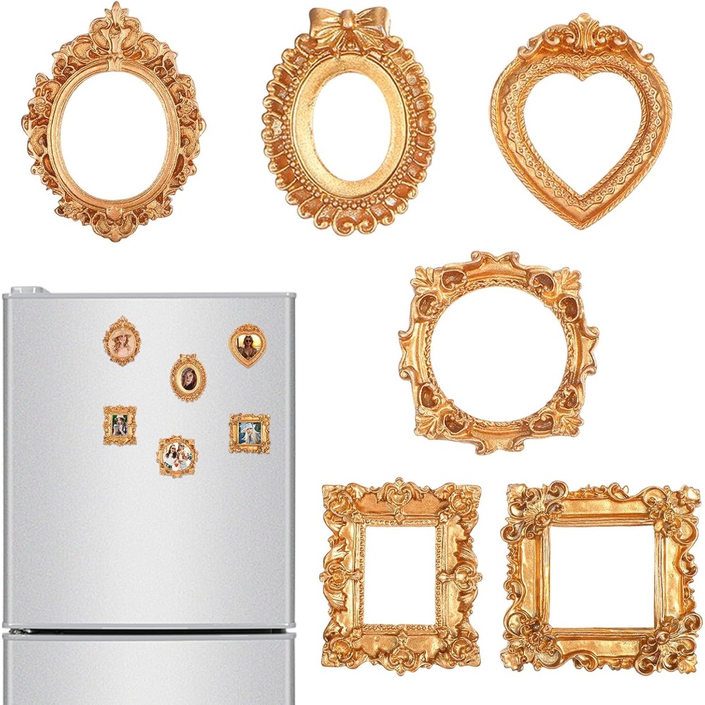Resin Art Wedding Gift - Small Vintage Gold Picture Frames Set