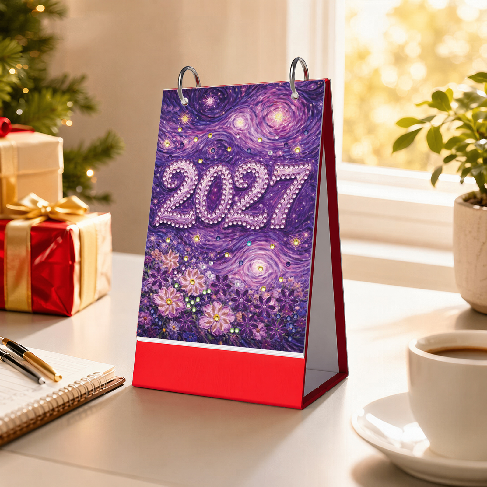 Resin Art Table Top - 2027 Diamond Art Monthly Flip Tabletop