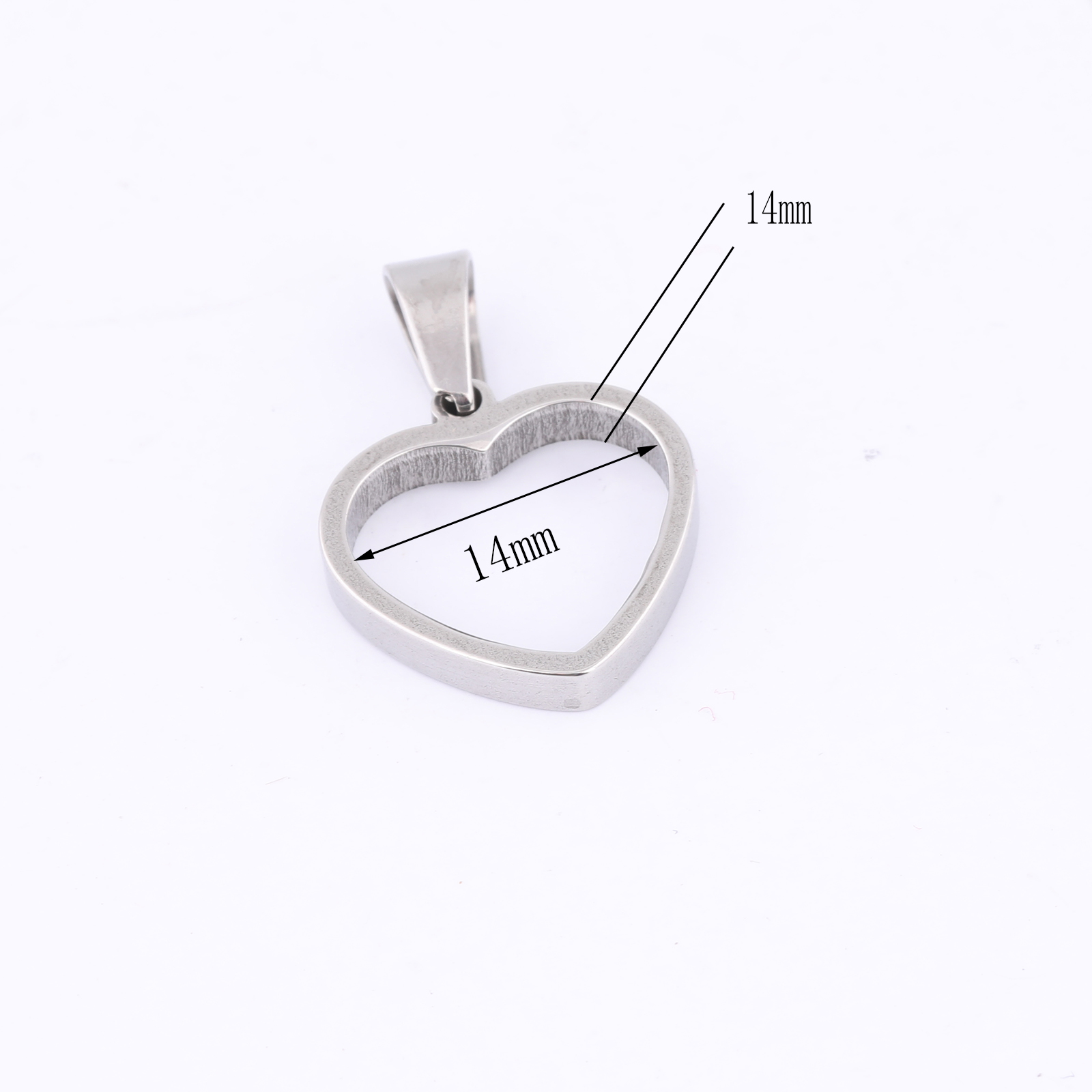 10pcs Stainless Steel 14mm Hea - Bezels Pendant Resin recension och pris