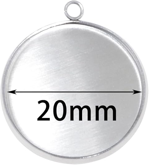 20 Pieces Stainless Steel Roun - Bezels Pendant Resin recension och pris