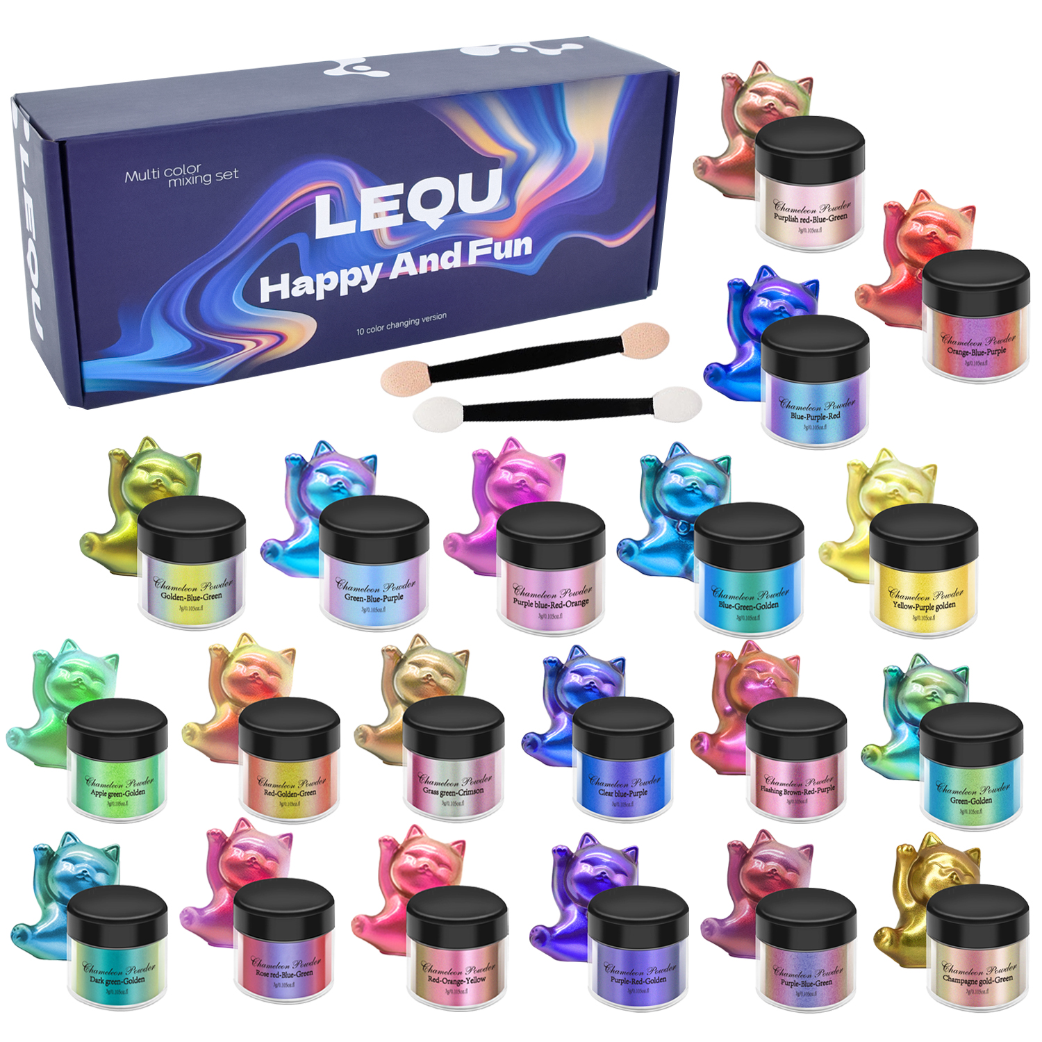 1 Set Chameleon Powder Nail Ch - Glitter Powder Resin recension och pris