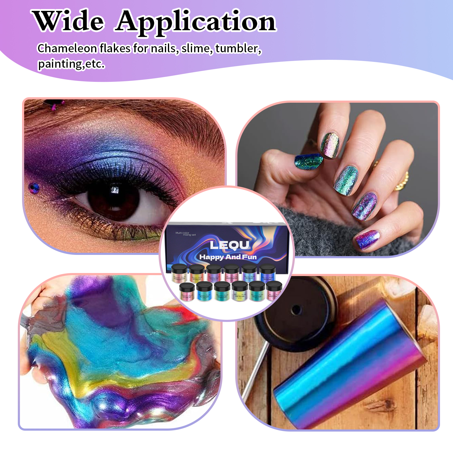 1 Set Chameleon Powder Nail Ch - Glitter Powder Resin recension och pris