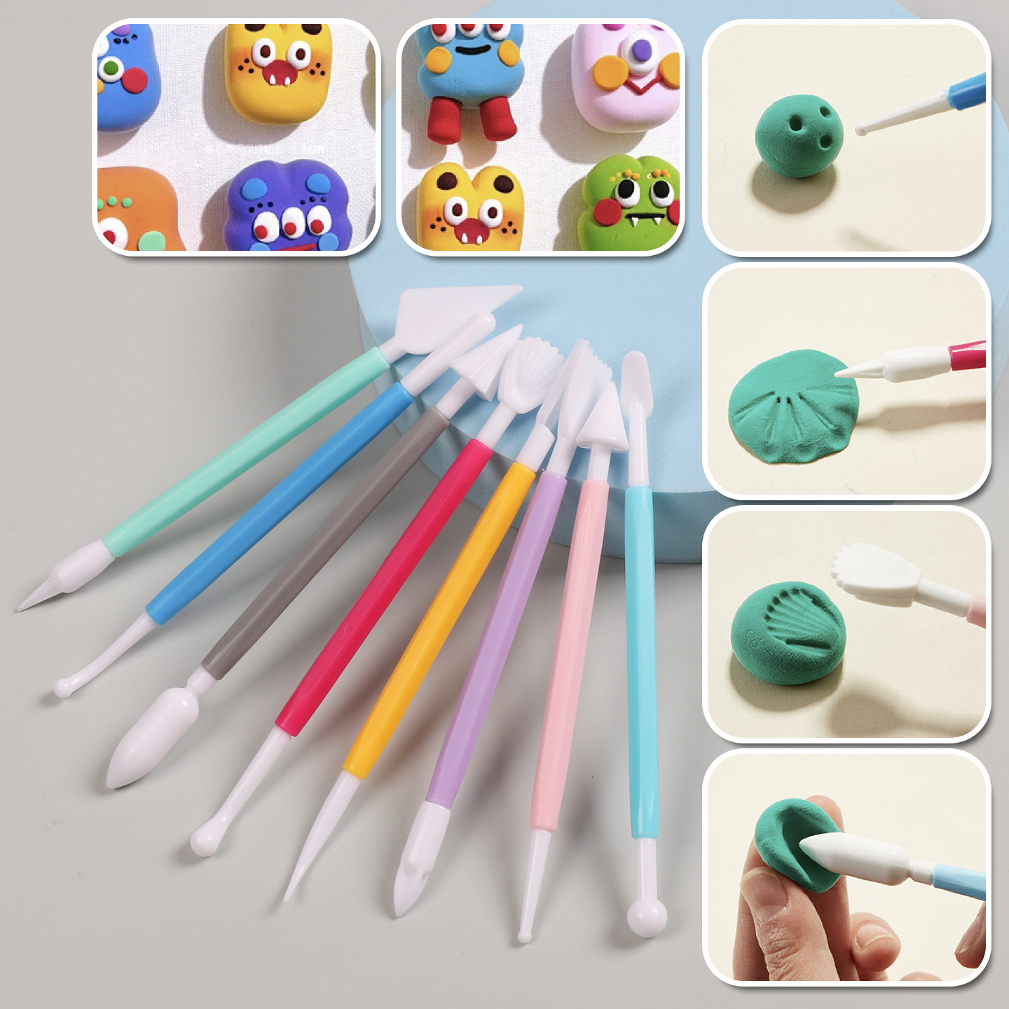 8 Pieces Handmade Pottery Tool - Resin Art Diy recension och pris