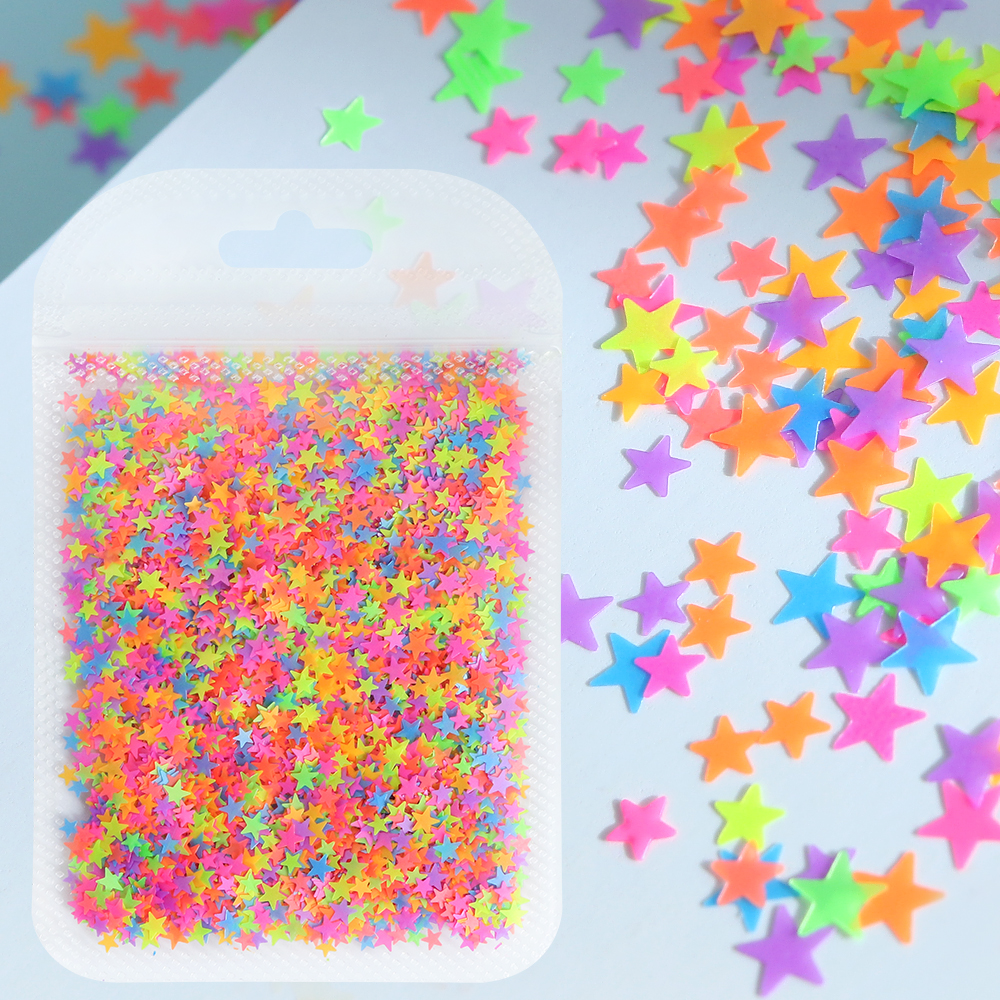 Fluorescent Stars Sequins Glit - Glitter Powder Resin recension och pris