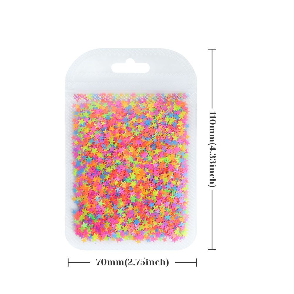 Fluorescent Stars Sequins Glit - Glitter Powder Resin recension och pris