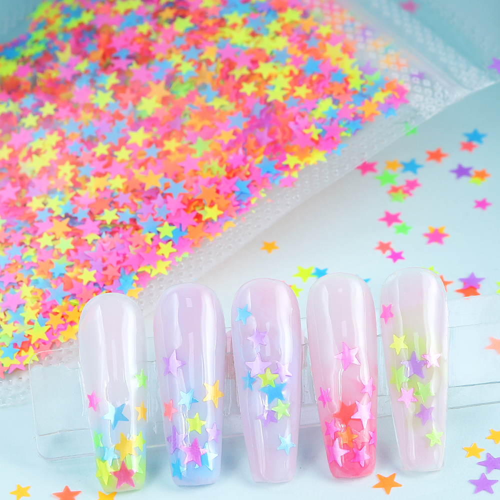 Fluorescent Stars Sequins Glit - Glitter Powder Resin recension och pris