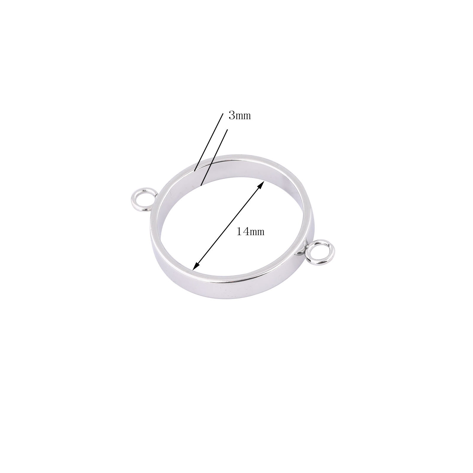 10pcs Stainless Steel 14mm Ope - Bezels Pendant Resin recension och pris