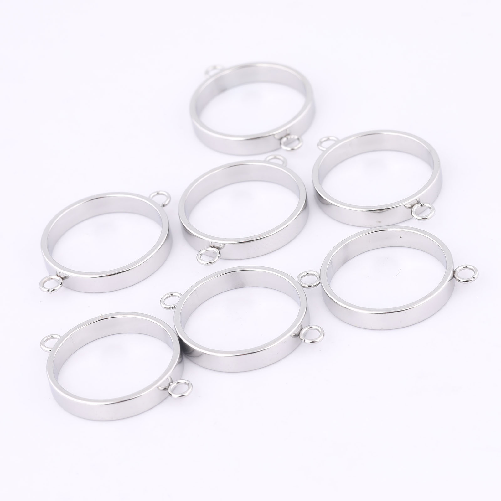 10pcs Stainless Steel 14mm Ope - Bezels Pendant Resin recension och pris