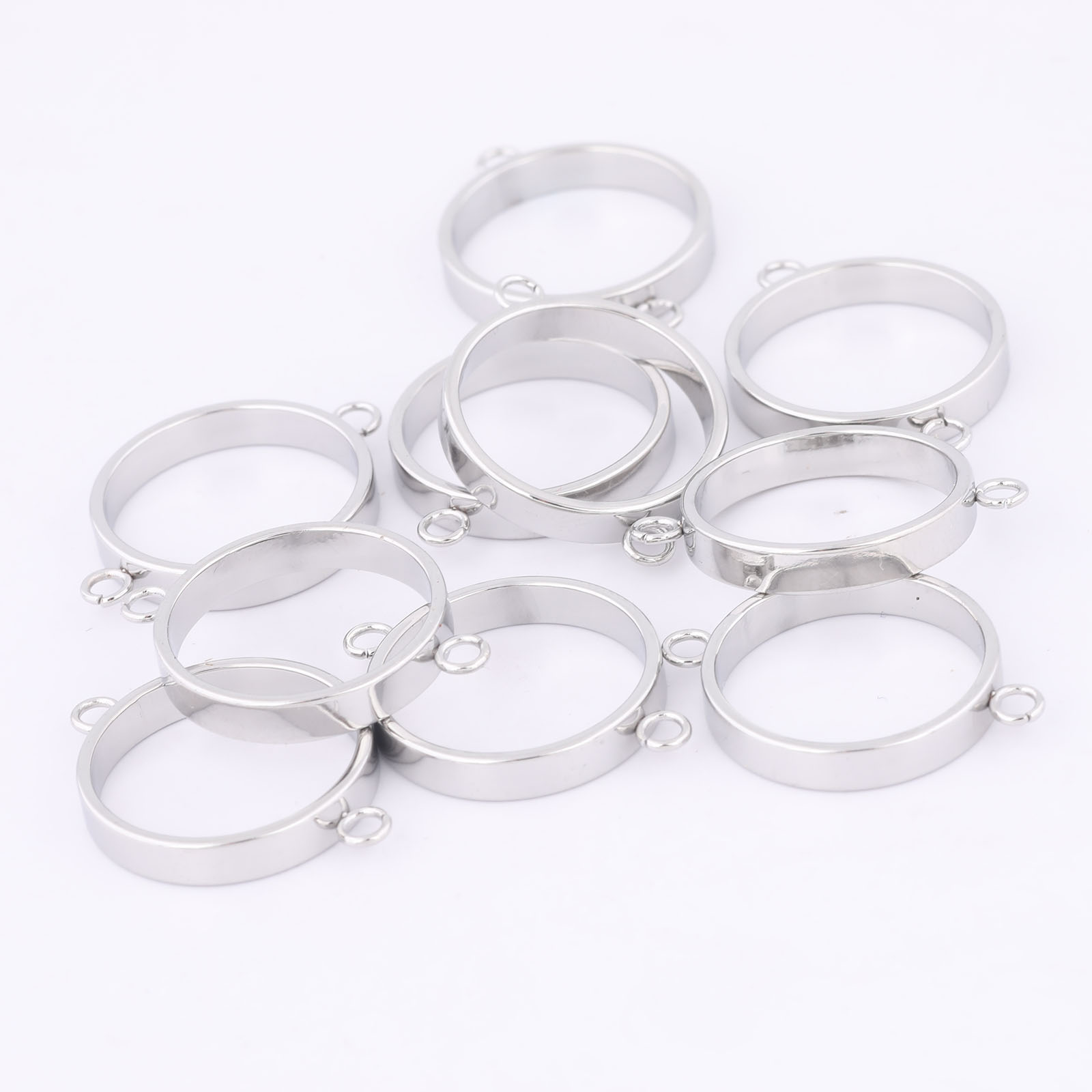 10pcs Stainless Steel 14mm Ope - Bezels Pendant Resin recension och pris