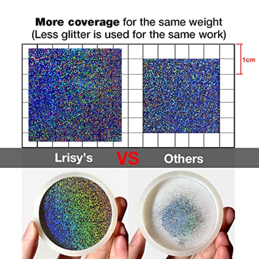 Lrisy Holographic Extra Fine G - Glitter Powder Resin recension och pris