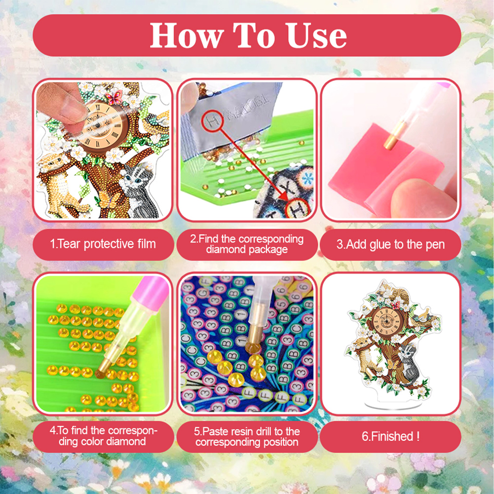 Acrylic Special Shape Flower B - Resin Art Clock recension och pris