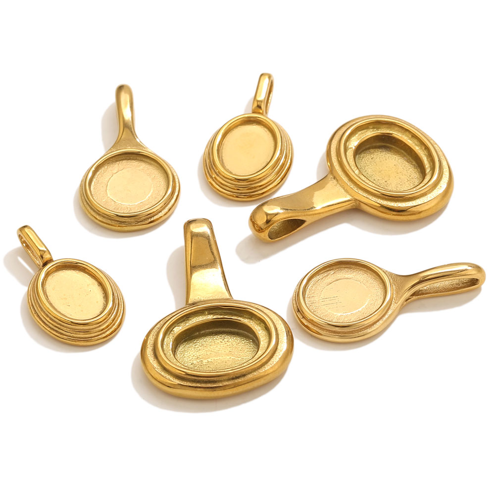 5pcs Stainless Steel Round Ova - Bezels Pendant Resin recension och pris