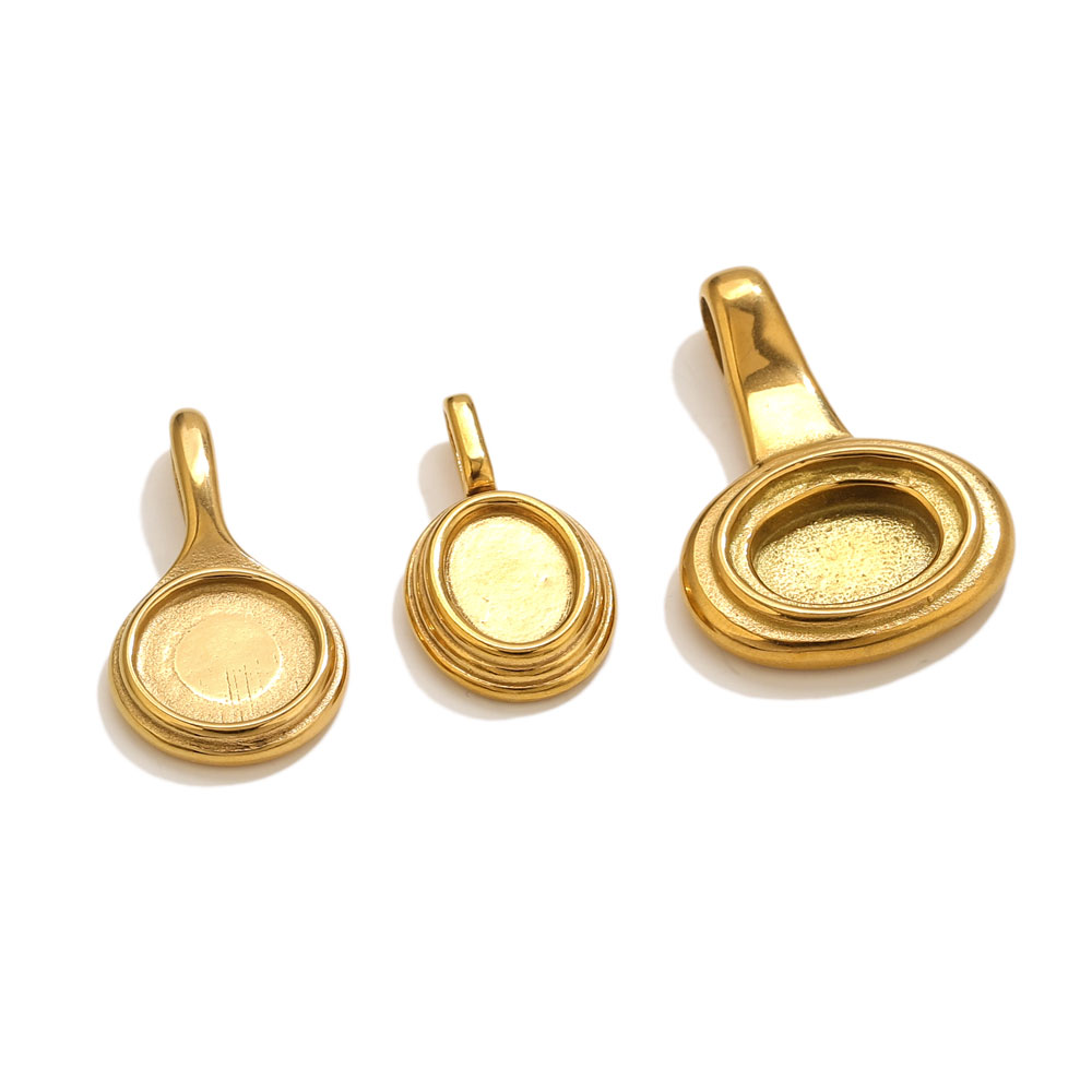 5pcs Stainless Steel Round Ova - Bezels Pendant Resin recension och pris