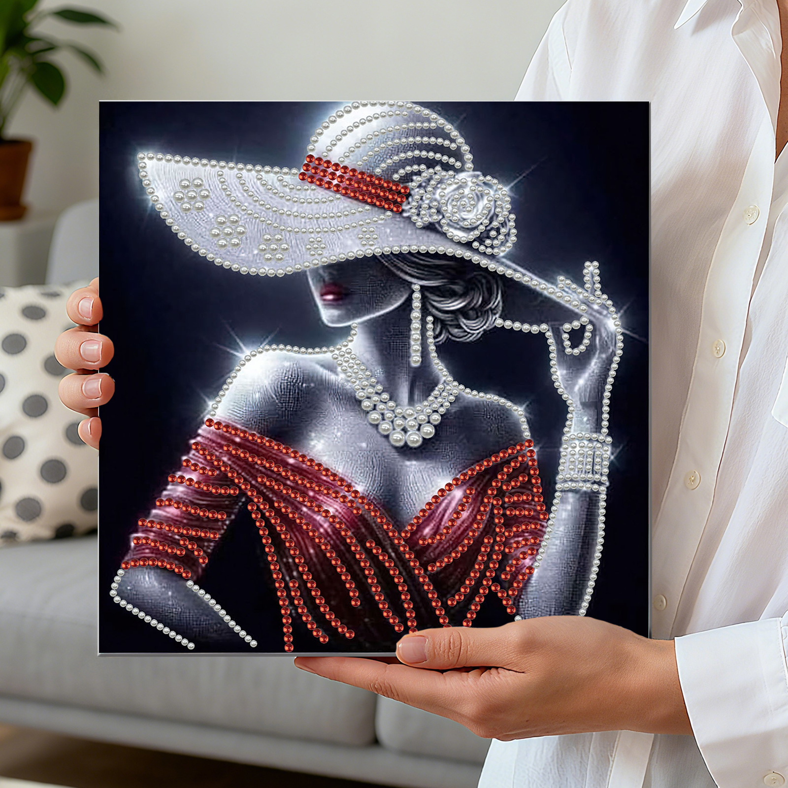Elegant Lady Full 5D DIY Pearl - Resin Art Ideas With Pictures recension och pris