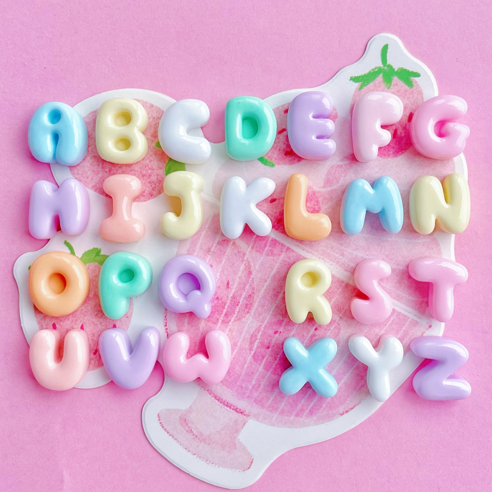 100pcs Single choice 26 Englis - Resin Art Alphabet recension och pris