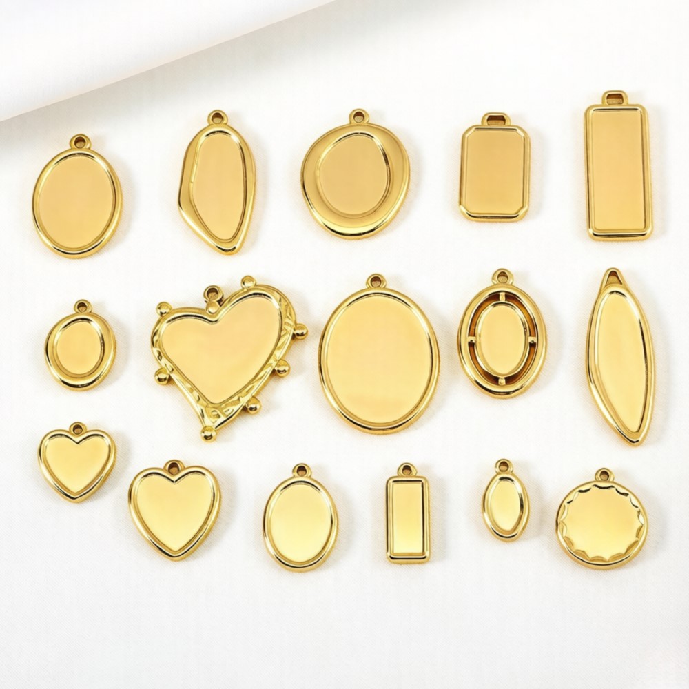 5pcs 1pcs No Fade Stainless Ir - Bezels Pendant Resin recension och pris
