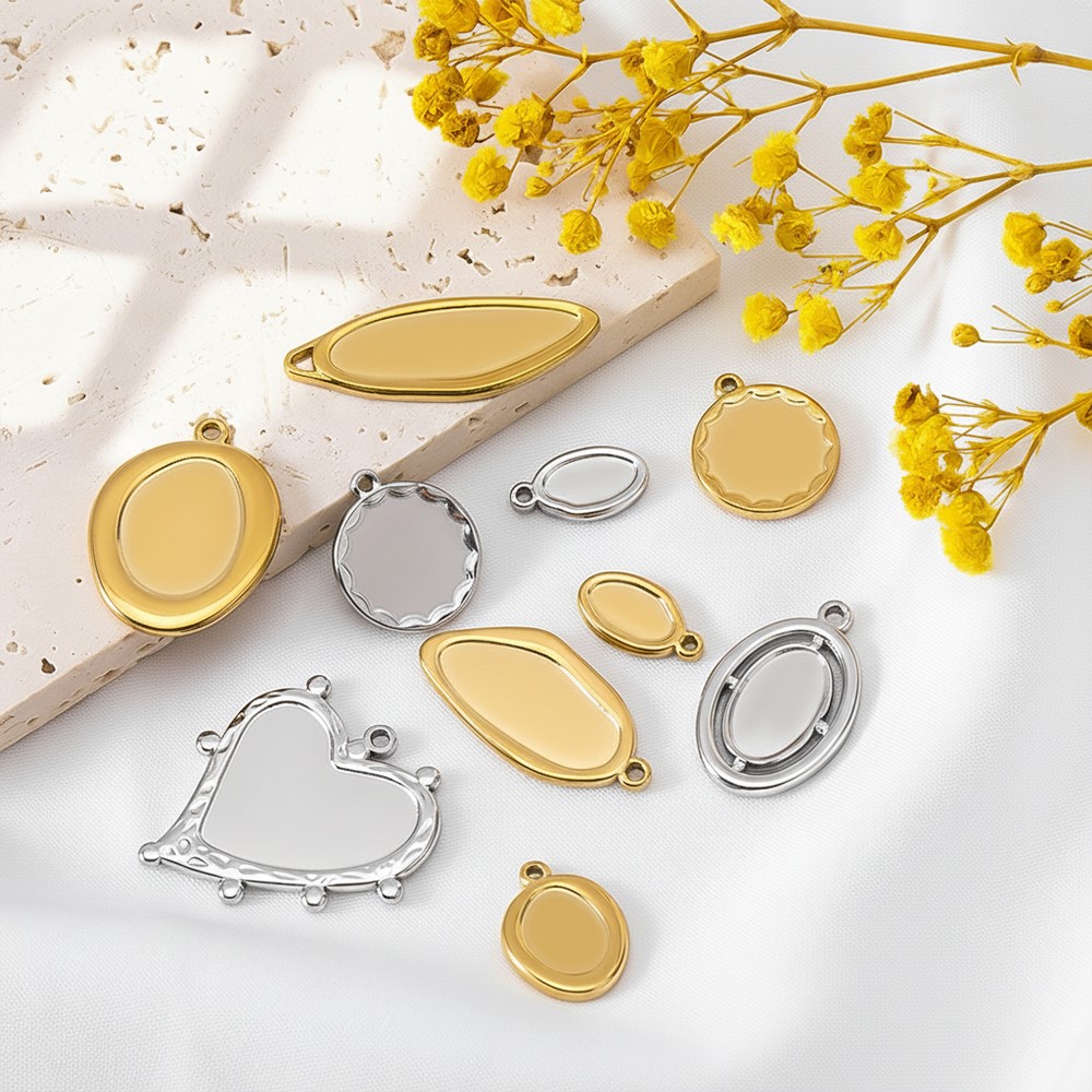 5pcs 1pcs No Fade Stainless Ir - Bezels Pendant Resin recension och pris