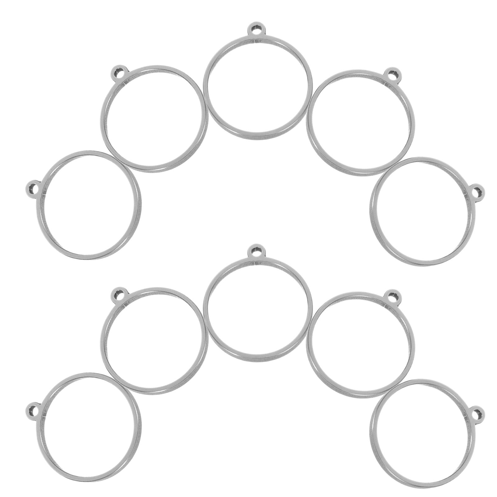 10Pcs Stainless Steel Hollow B - Bezels Pendant Resin recension och pris