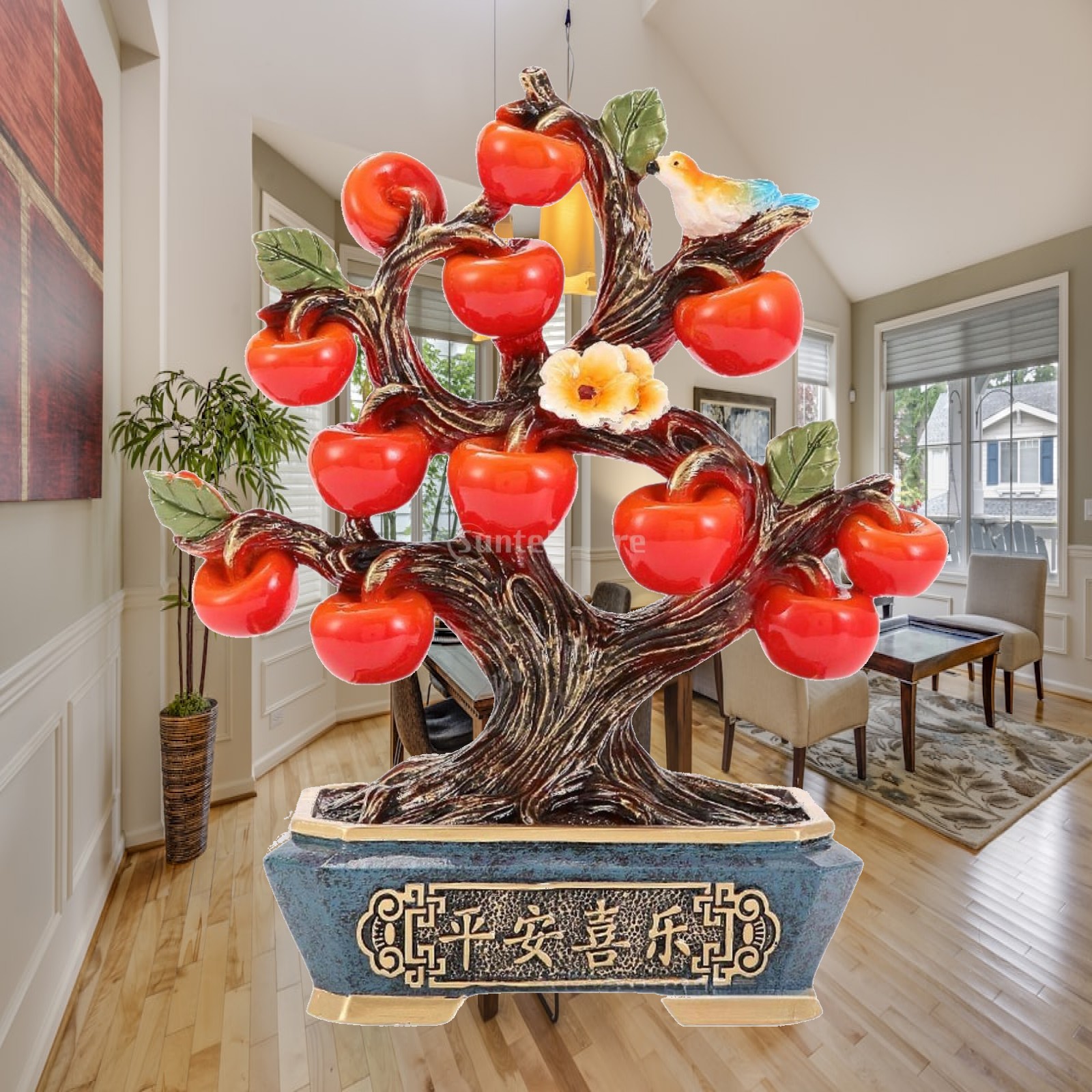 Apple Tree Statue Tabletop Orn - Resin Art Table Top recension och pris