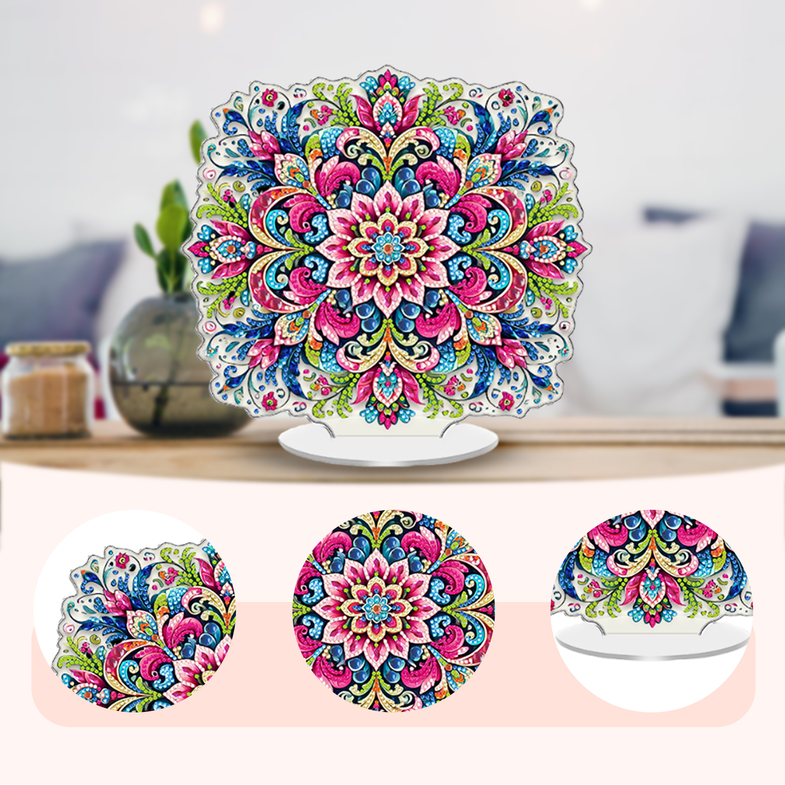 Flower DIY 2D Flat Acrylic Dia - Resin Art Table Top recension och pris