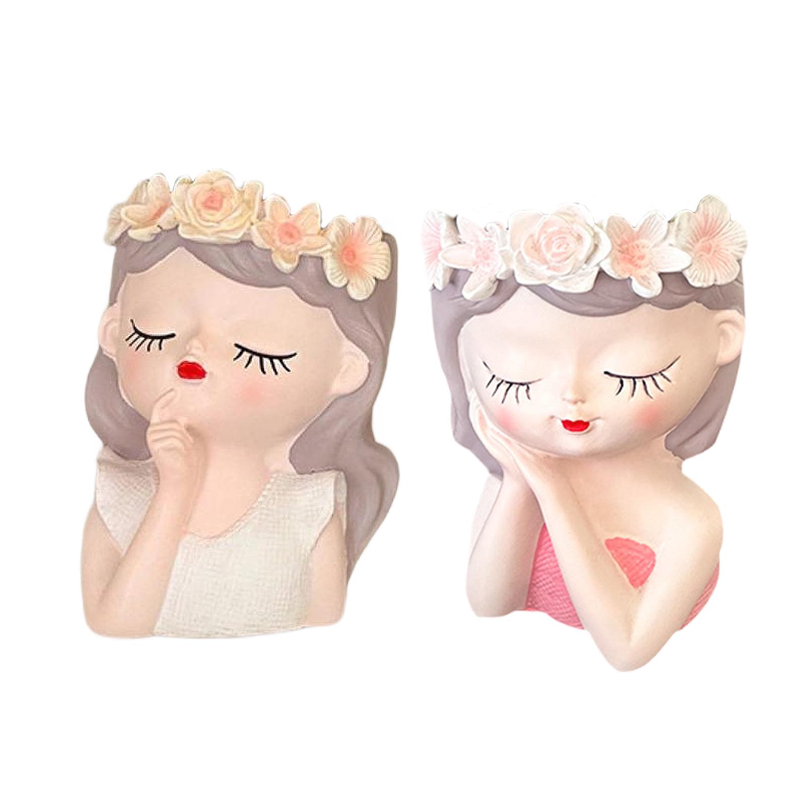 Fairy Head Flower Pot Photo Pr - Resin Art Wedding Gift recension och pris