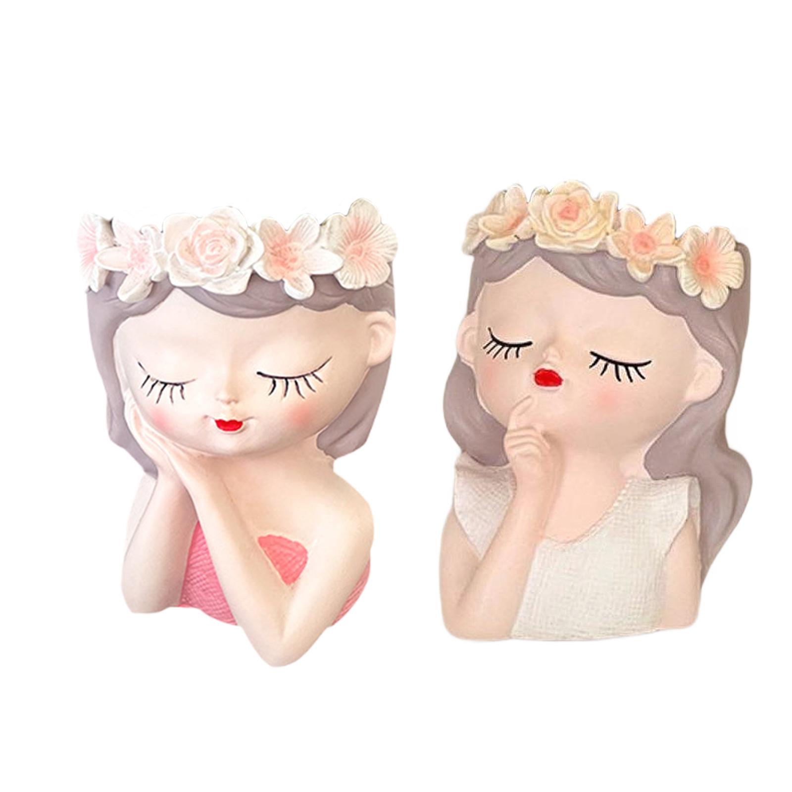 Fairy Head Flower Pot Photo Pr - Resin Art Wedding Gift recension och pris