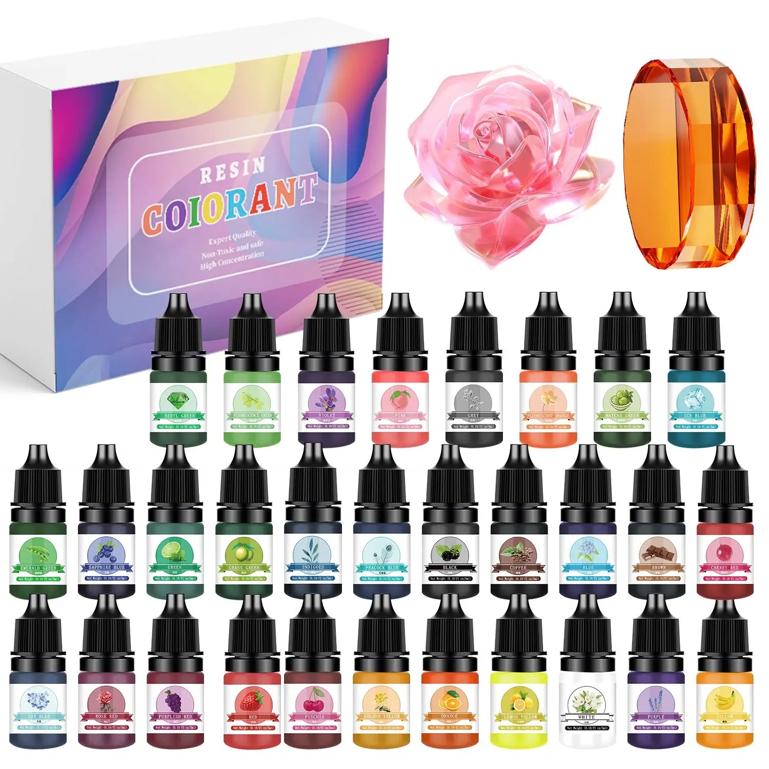 30Colors 5ml Epoxy Resin Pigme - Resin Art Acrylic recension och pris