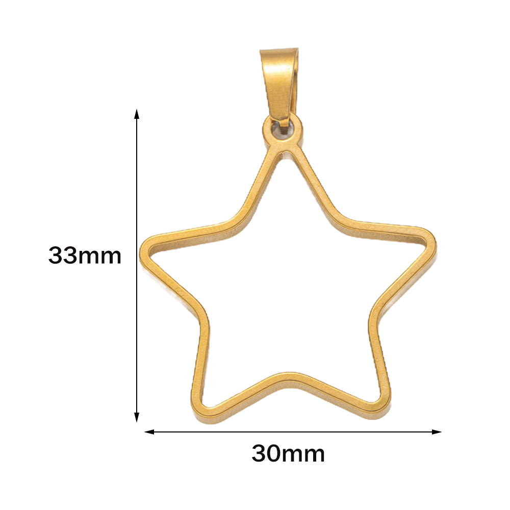 5pcs Stainless Steel Open Back - Bezels Pendant Resin recension och pris