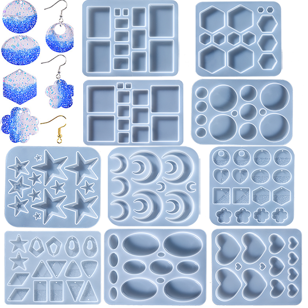 Earring Pendant Epoxy Silicone - Resin Art Alphabet recension och pris