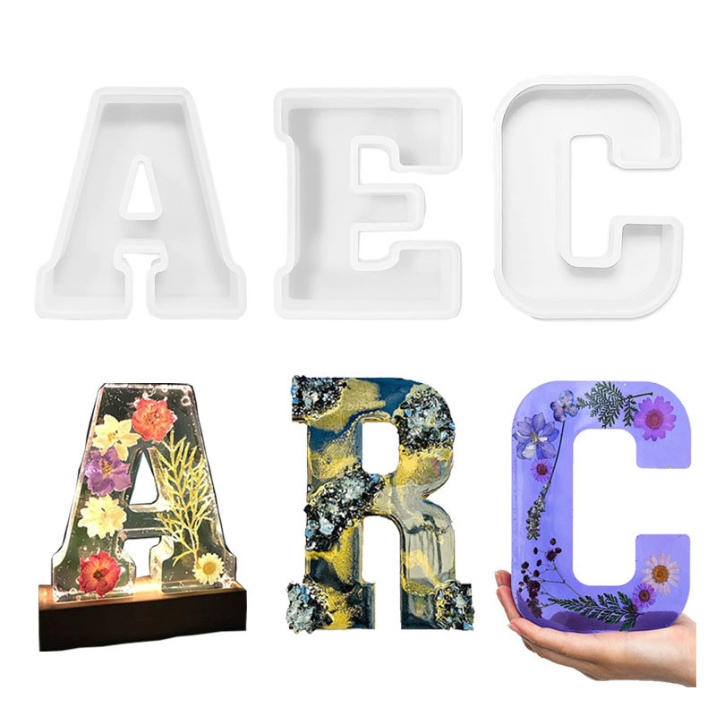 1pc A-Z Letter Silicone Molds  - Resin Art Alphabet recension och pris