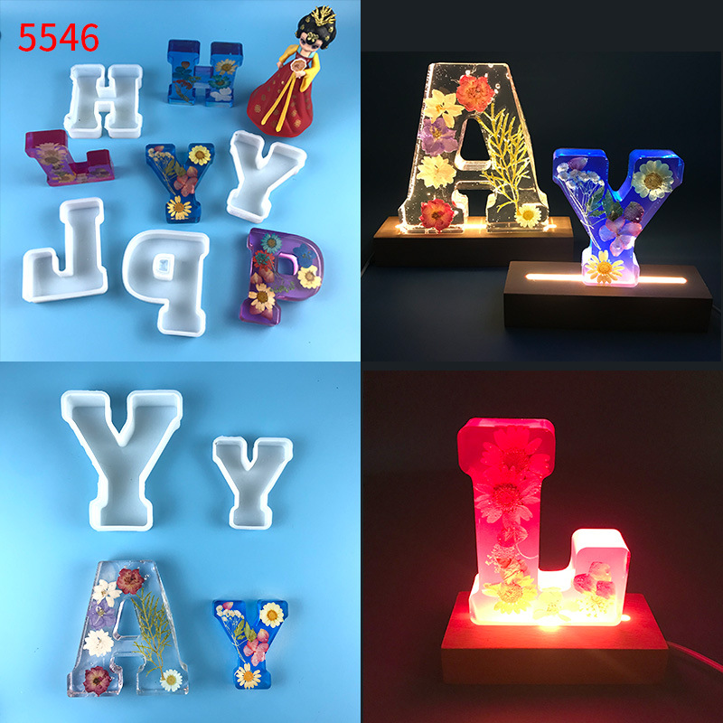 1pc A-Z Letter Silicone Molds  - Resin Art Alphabet recension och pris