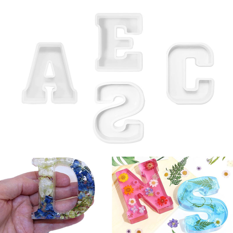 1pc A-Z Letter Silicone Molds  - Resin Art Alphabet recension och pris