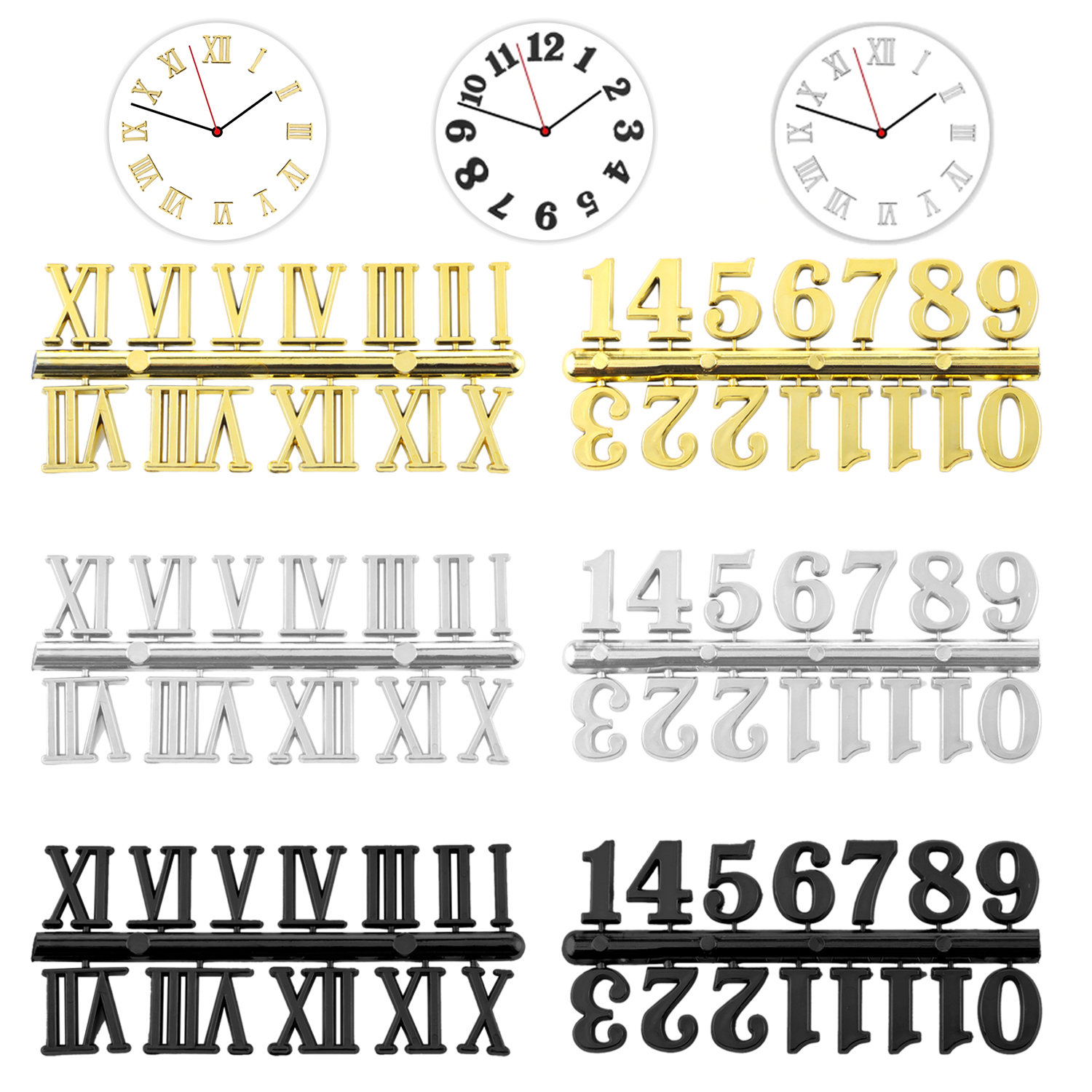 Clock Numerals Arabic Roman Nu - Resin Art Clock recension och pris