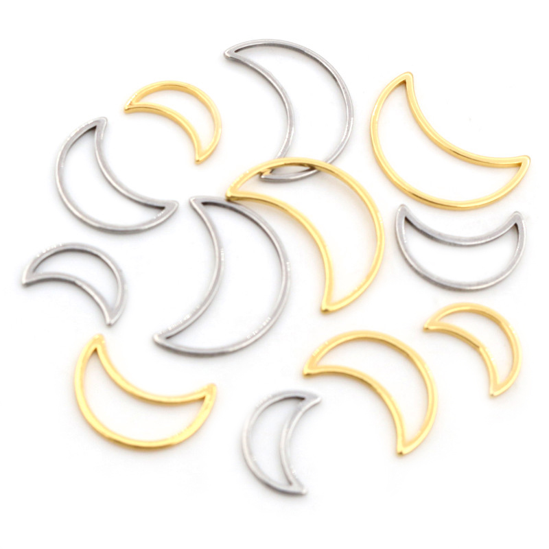 20pcs 3 Size Moon Charm Gold S - Bezels Pendant Resin recension och pris