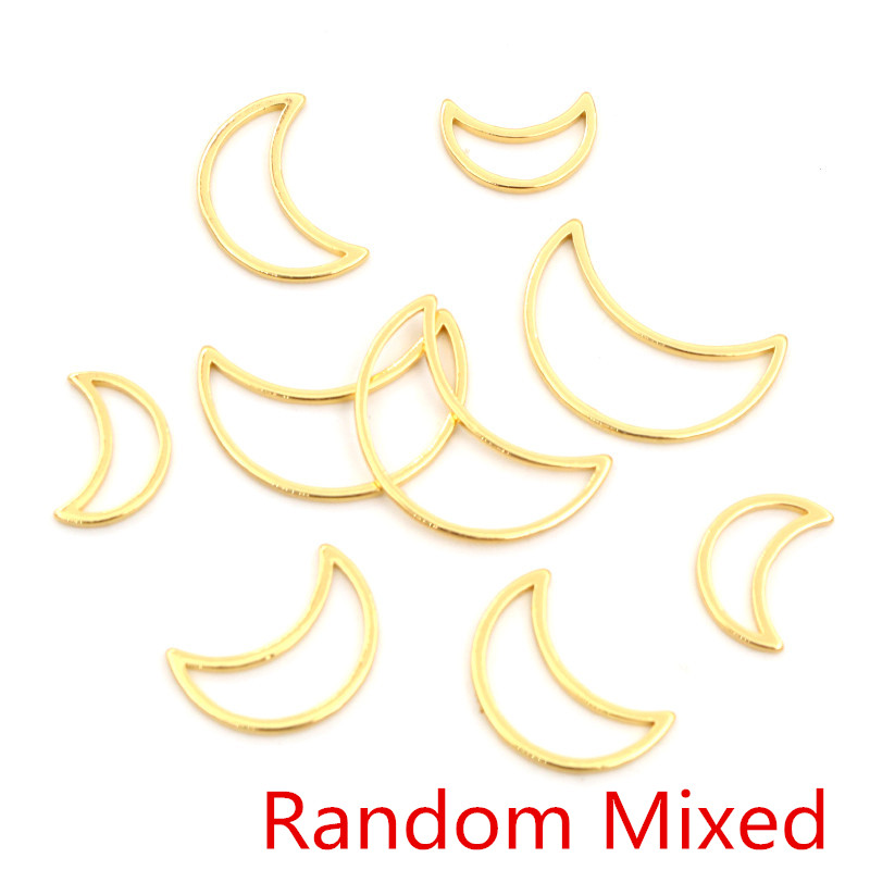 20pcs 3 Size Moon Charm Gold S - Bezels Pendant Resin recension och pris