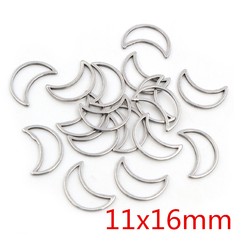 20pcs 3 Size Moon Charm Gold S - Bezels Pendant Resin recension och pris