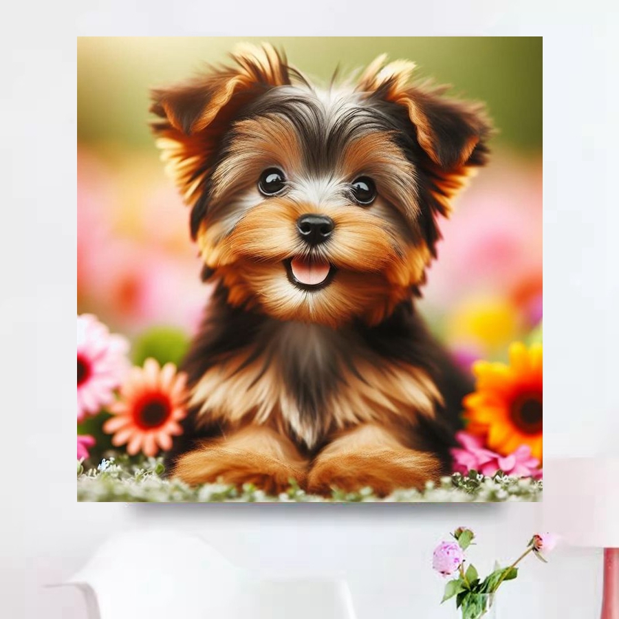 Yorkshire Terrier Dog 5D DIY D - Resin Art Painting recension och pris