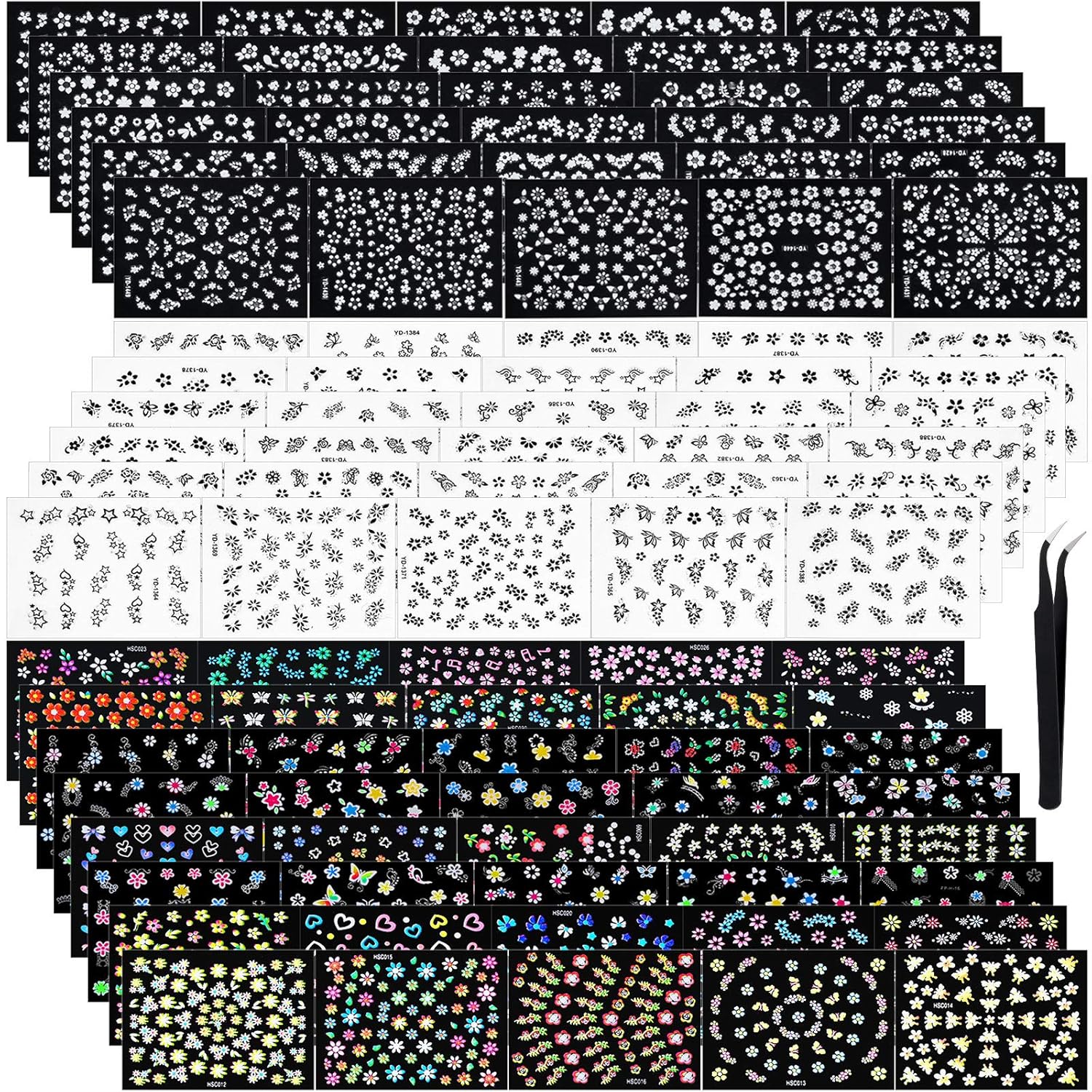 5000 Pcs 3D Flower Nail Sticke - Resin Art Design Images recension och pris