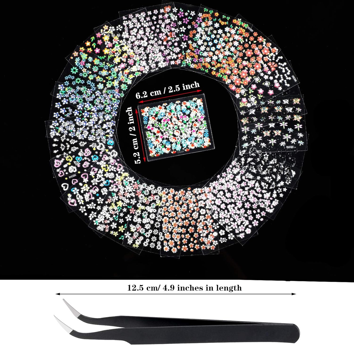 5000 Pcs 3D Flower Nail Sticke - Resin Art Design Images recension och pris